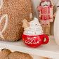 Hot Cocoa with gingerbread man ornament