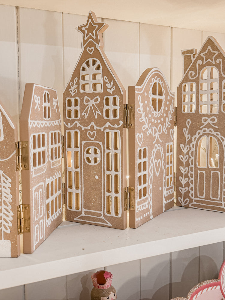 GINGERBREAD Wooden Village