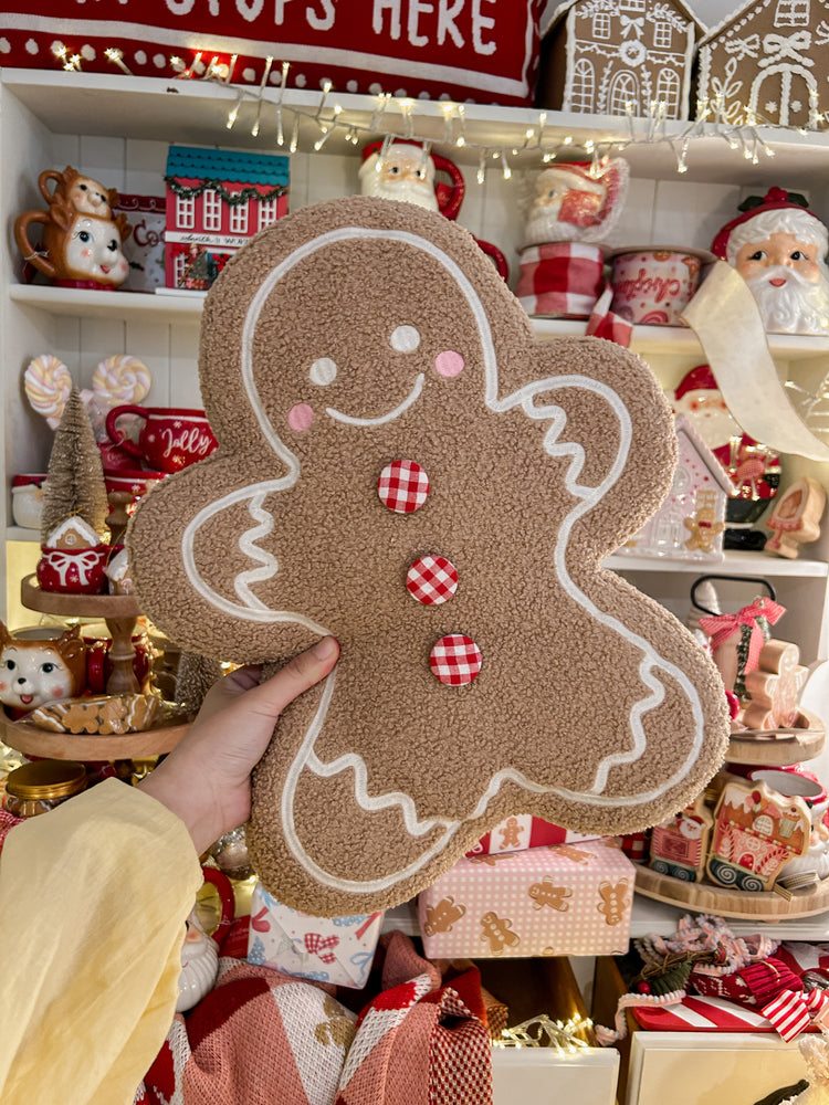Gingerbread man cushion