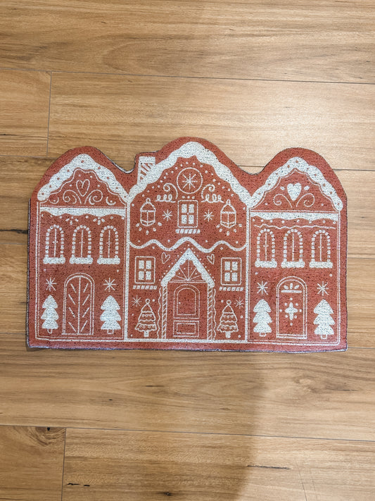 Gingerbread Houses Door Mat