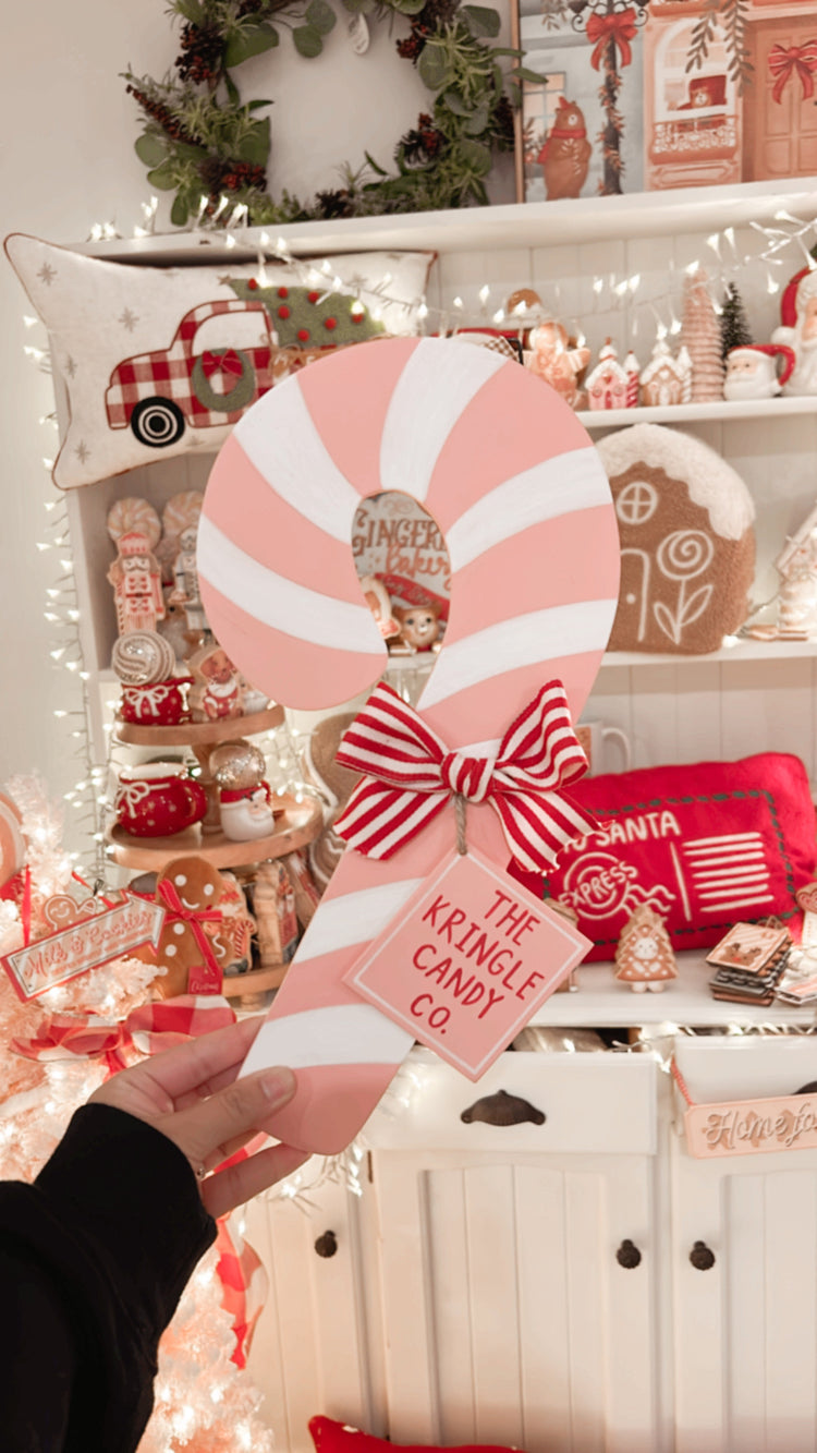 Candy Canes Wooden Plaque