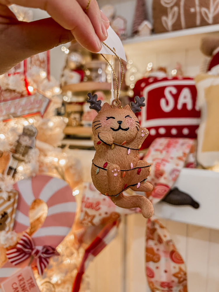 Reindeer cat ornament