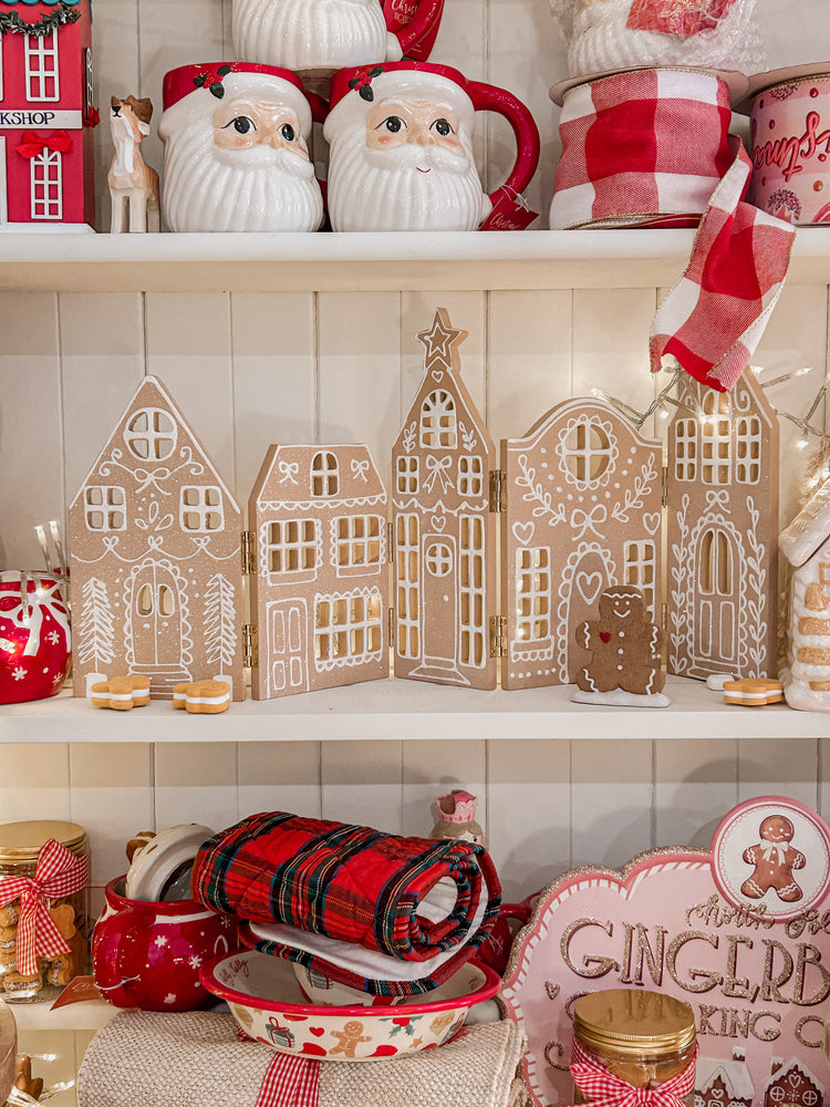 GINGERBREAD Wooden Village