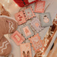 Christmas Stamps wooden tags/ ornaments - set of 9