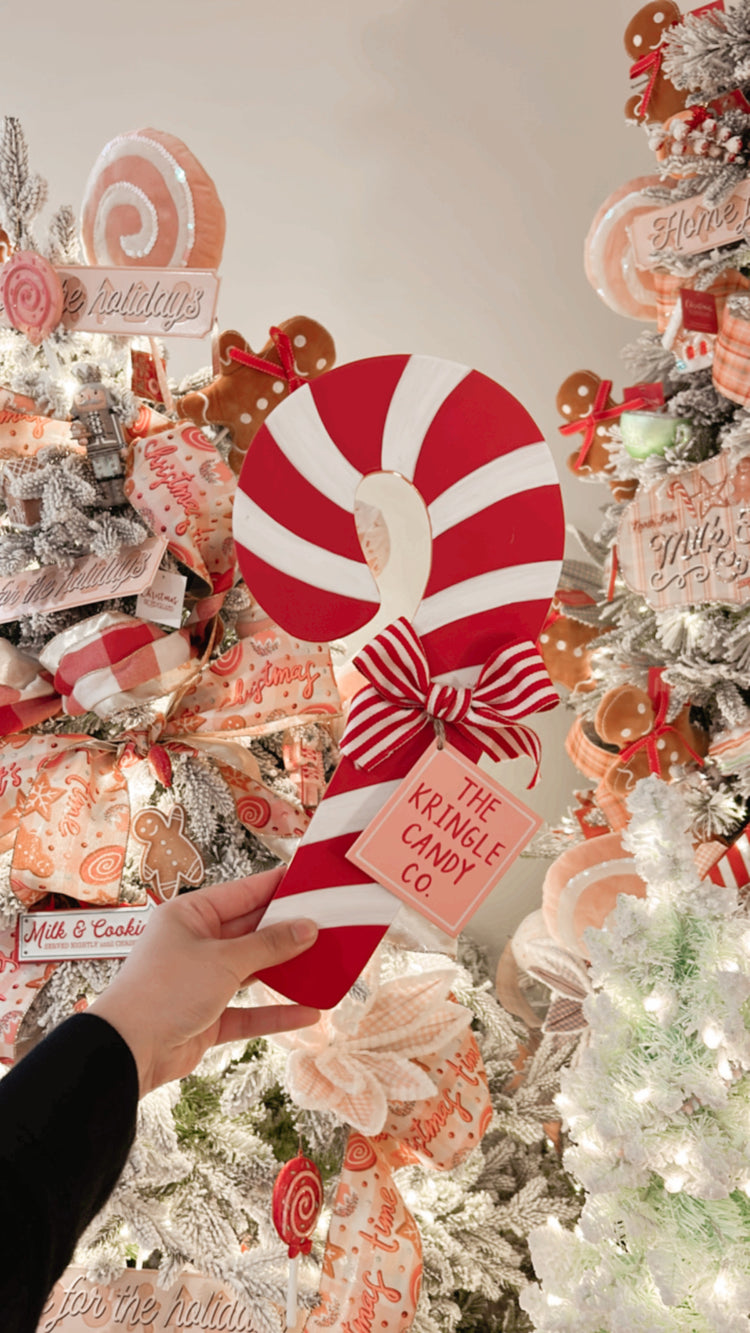 Candy Canes Wooden Plaque
