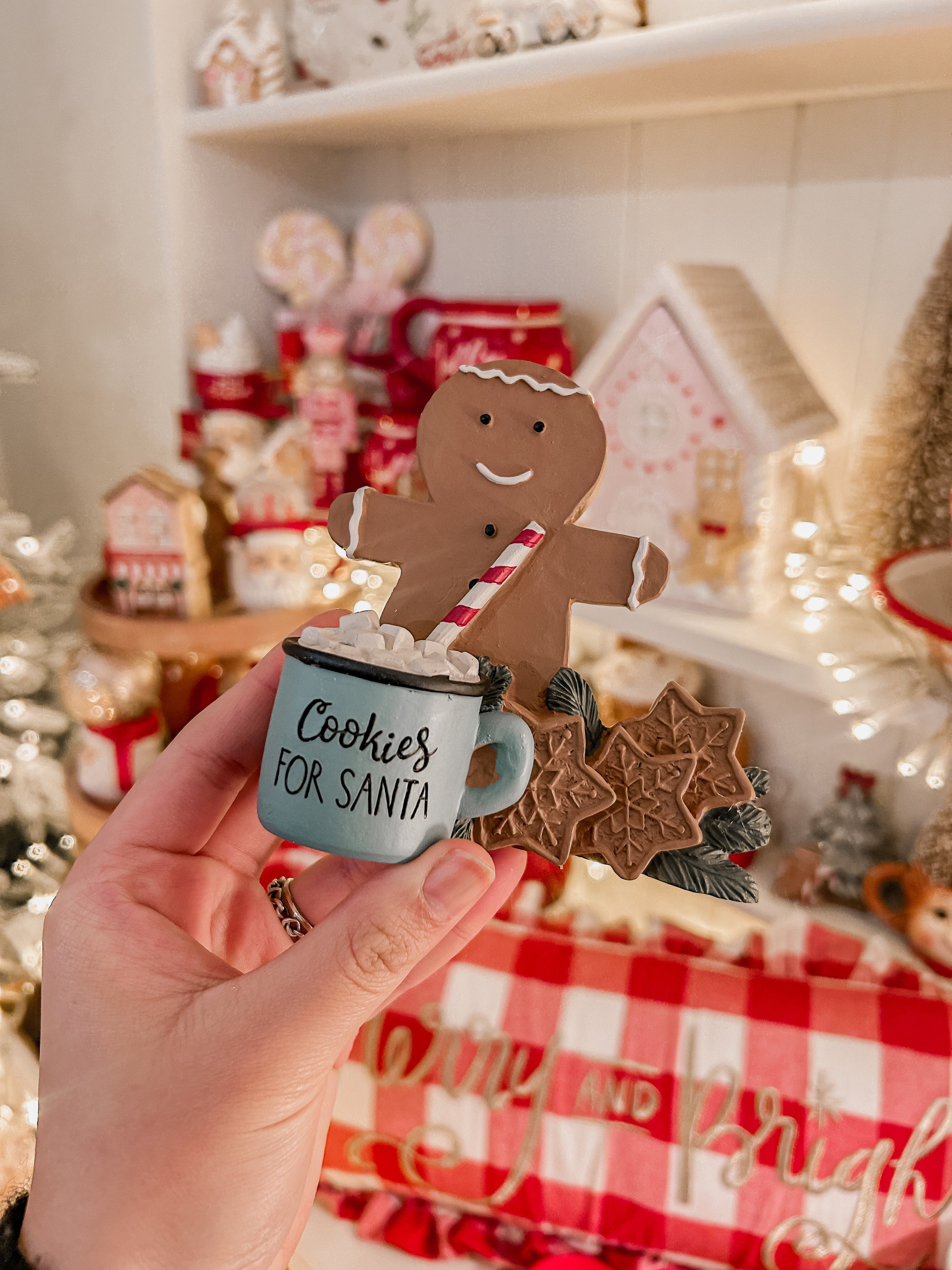 Resin Gingerbread on sale Man Cookie GNOME with Hot Cocoa