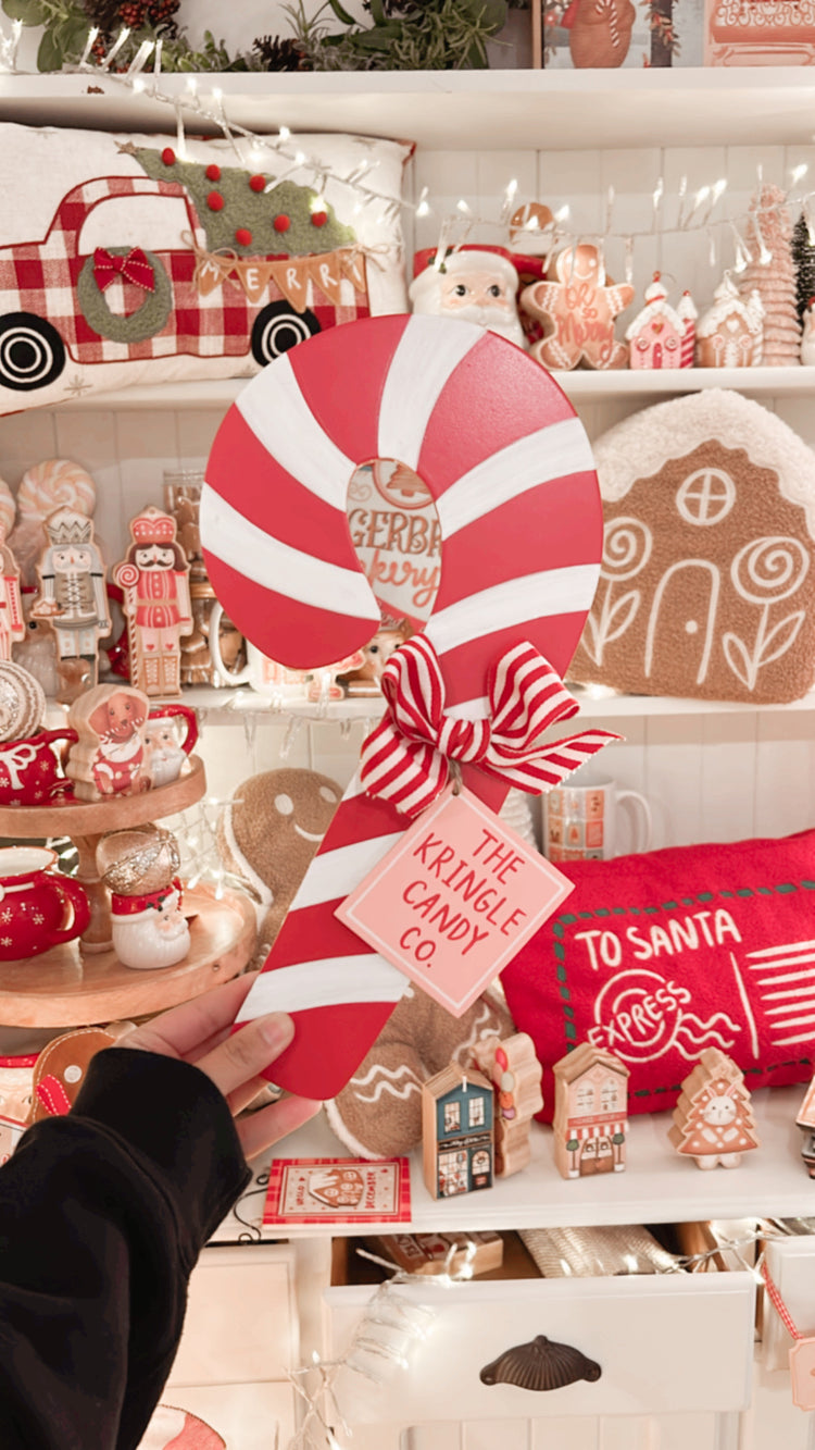 Candy Canes Wooden Plaque