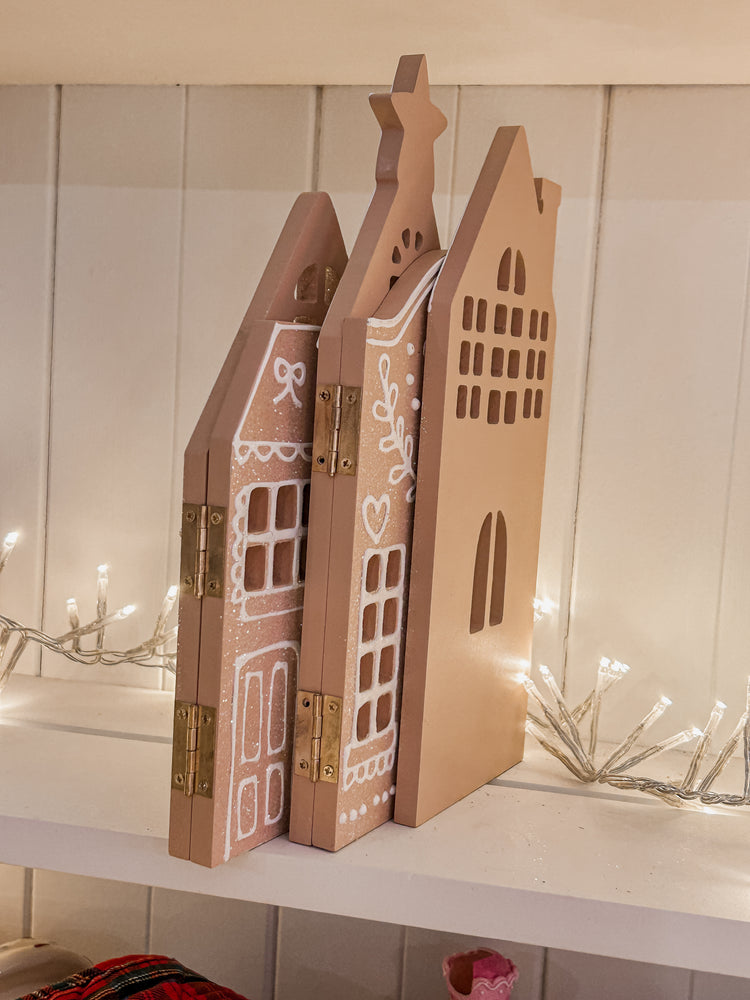 GINGERBREAD Wooden Village