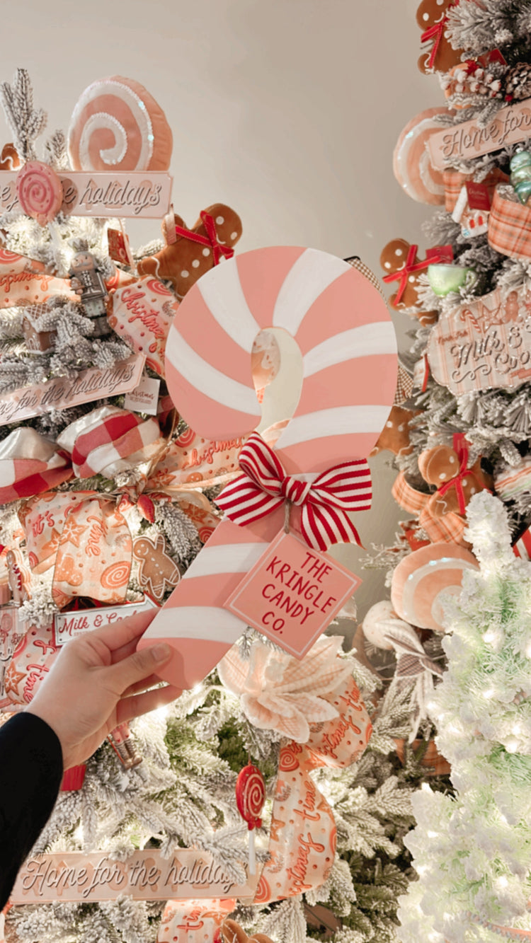 Candy Canes Wooden Plaque