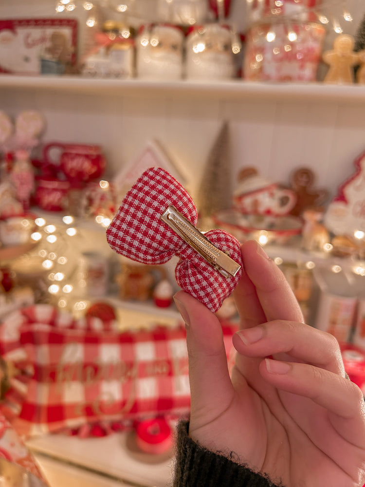 Red Bow Hairclip