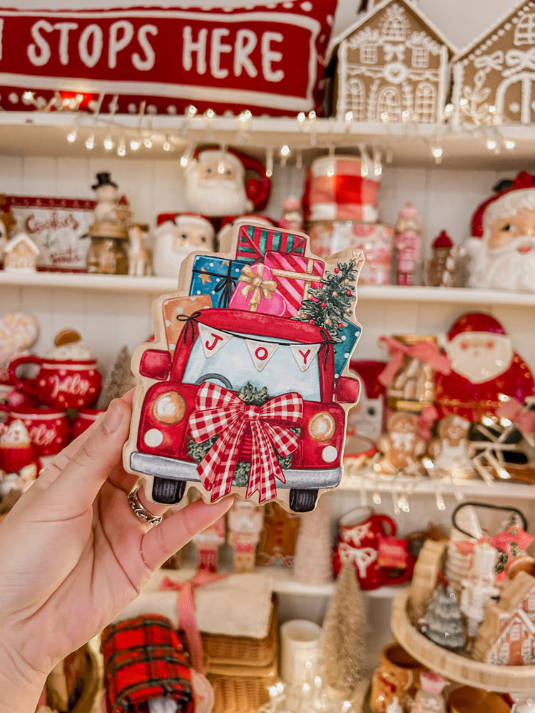 Red Truck Wooden Decor