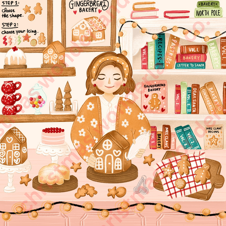 GINGERBREAD BAKERY © - Digital Print