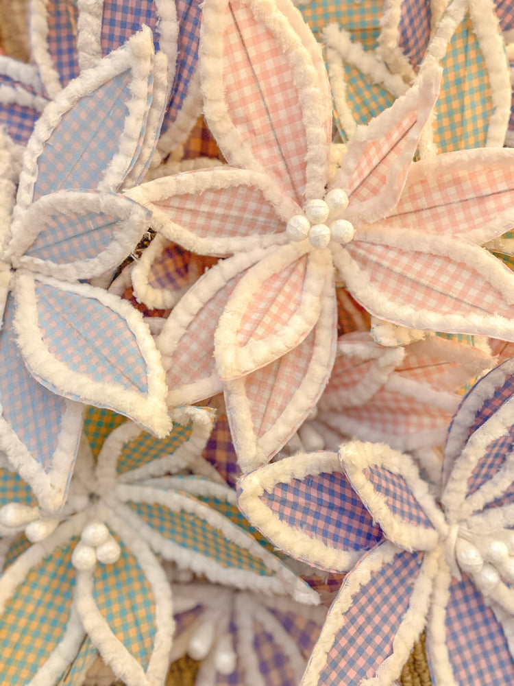 Assorted Pastel Gingham Poinsettia