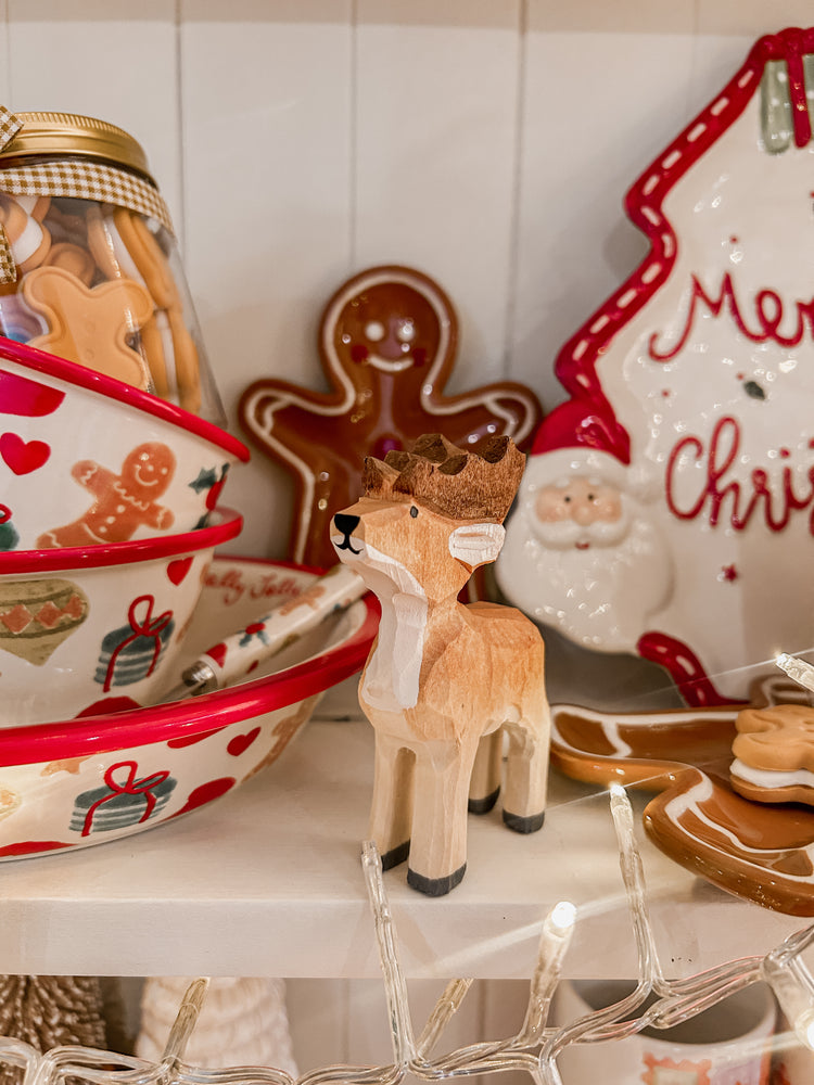 Wooden Handcrafted Reindeer Decor