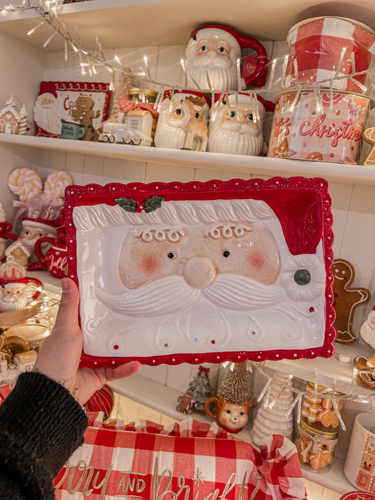 Santa's face Ceramic plate