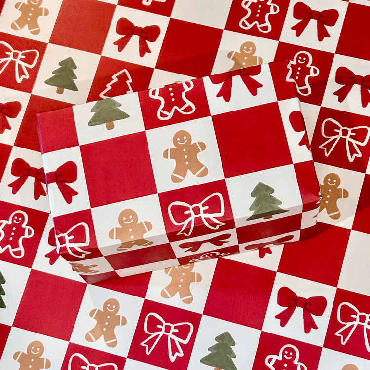 Gingham Christmas- Wrapping Papers