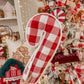 Gingham Candy Cane Cushion