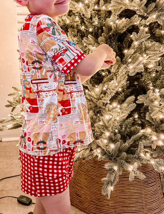 CHILDRENS/PRETEENS- GINGERBREAD WORKSHOP 2025 Christmas Pyjamas
