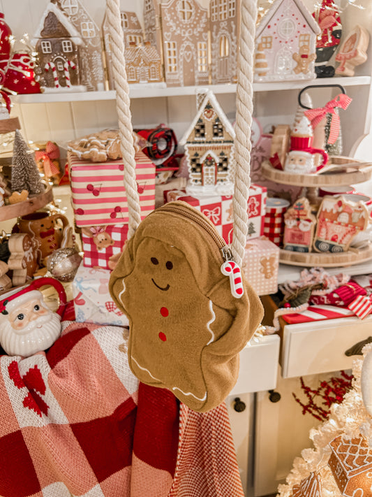 Gingerbread man cross body bag