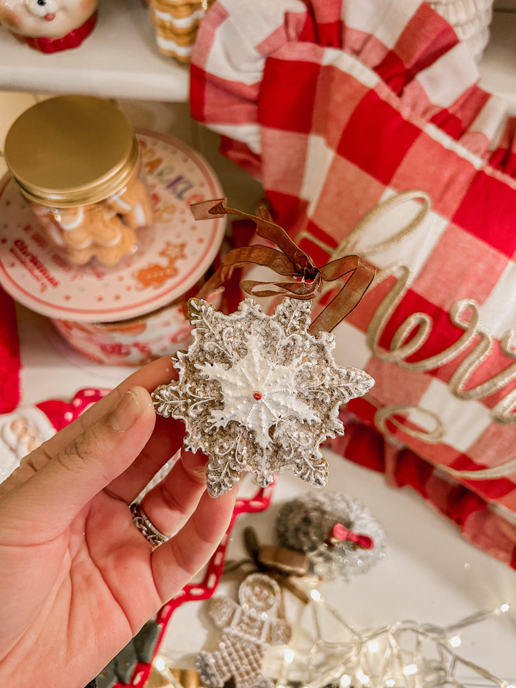 Gingerbread Snowflake Ornament