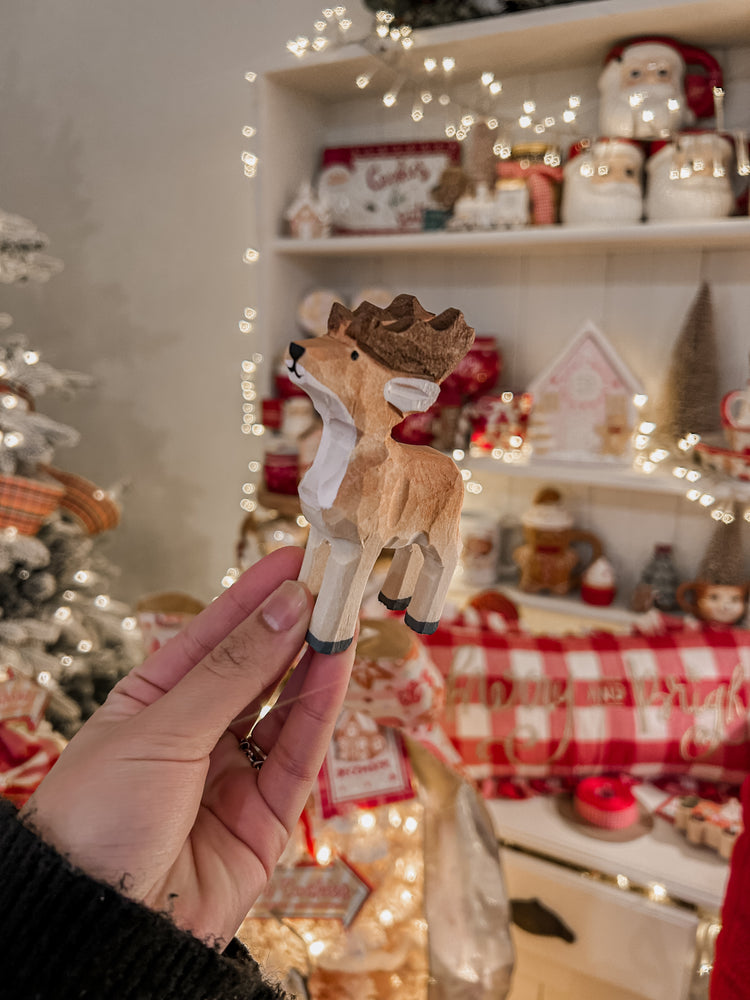 Wooden Handcrafted Reindeer Decor