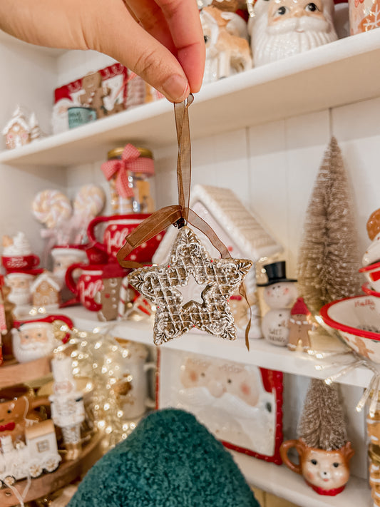 Gingerbread Star Ornament