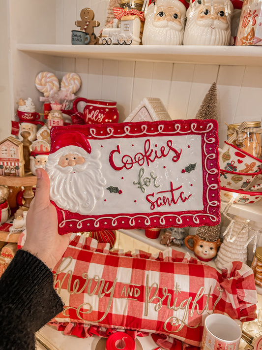 Cookies for Santa Ceramic plate