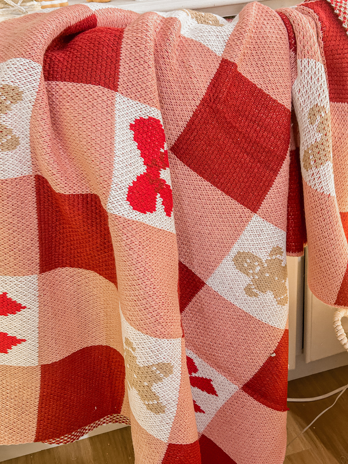 GINGHAM knitted blanket