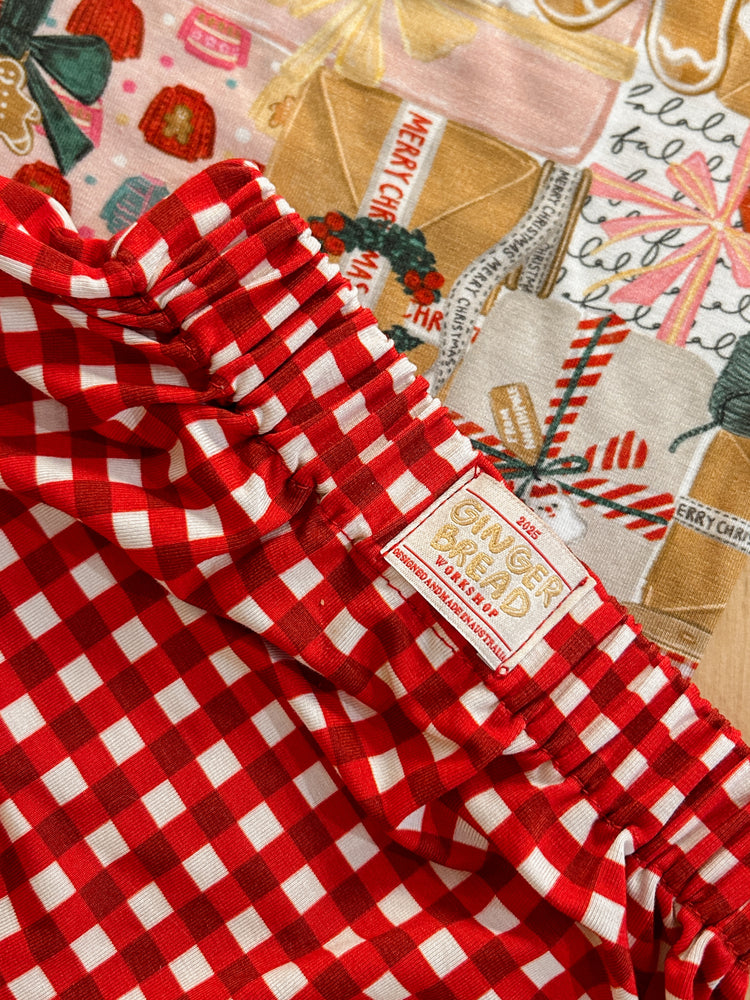 CHILDRENS/PRETEENS- GINGERBREAD WORKSHOP 2025 Christmas Pyjamas