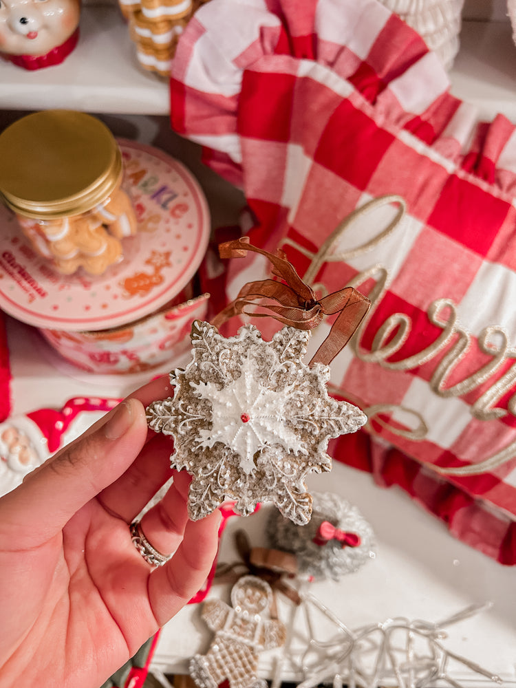 Gingerbread Snowflake Ornament