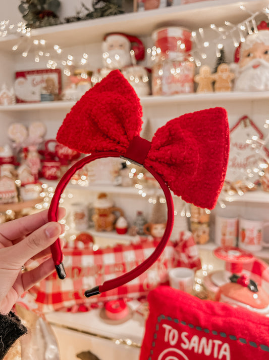 Red Bow Headband