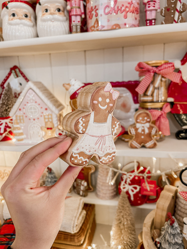 Gingerbread Woman Wooden Decor