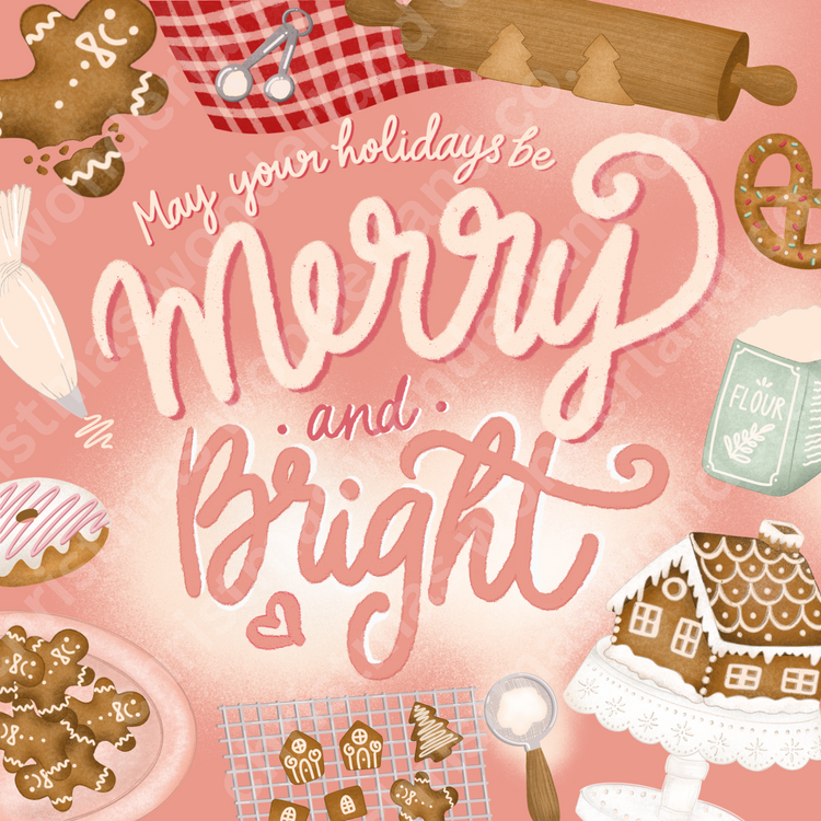 Merry and Bright Bakery © - Digital Print