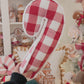 Gingham Candy Cane Cushion