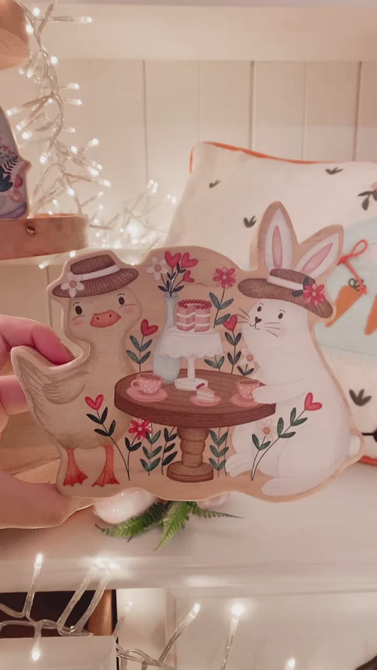 Bunny and Duck Wooden decor