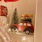 Wooden red truck ornament